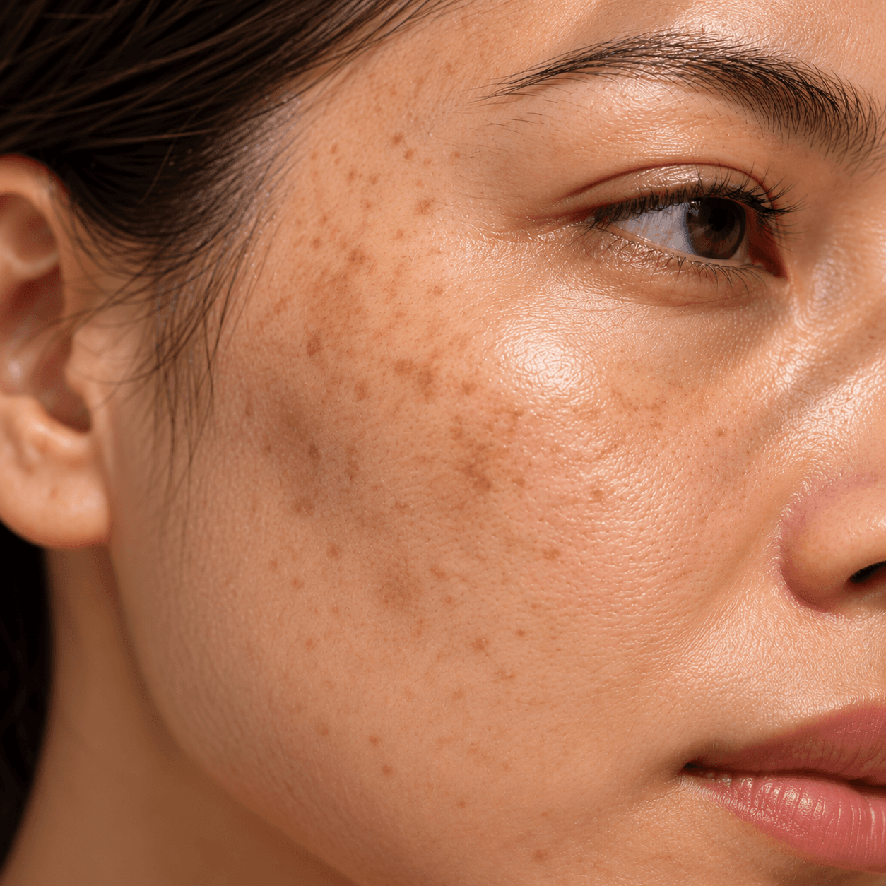 Skin showing sun damage